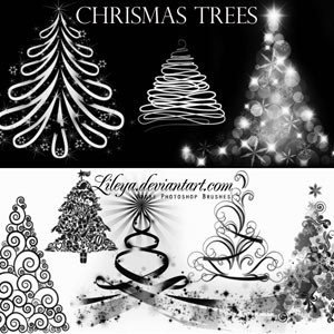 Christmas Tree Photoshop Brushes tree photoshop christmas brushes   