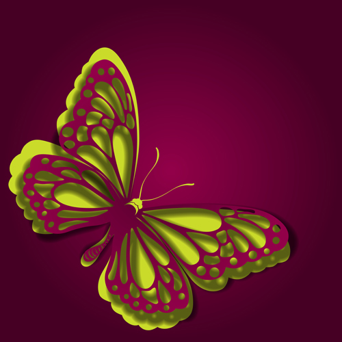 Paper cut butterfly vector background set 01 Vector Background paper cut butterfly   
