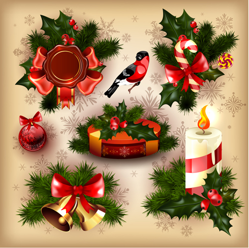 2013 Merry Christmas elements vector material set 02 material elements element christmas 2013   