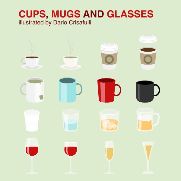 Cups and mugs with glass cup vector mugs glass cup cups   