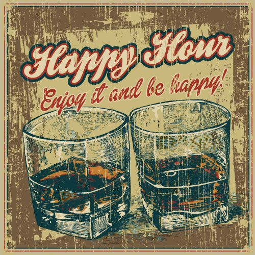 Whiskey poster hand drawn vectors material 02 whiskey poster material hand drawn   