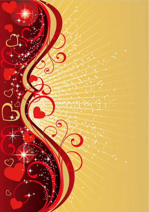 Heart 94548 Valentine\'s Day elements starlight red pattern love light heart-shaped vector flash   