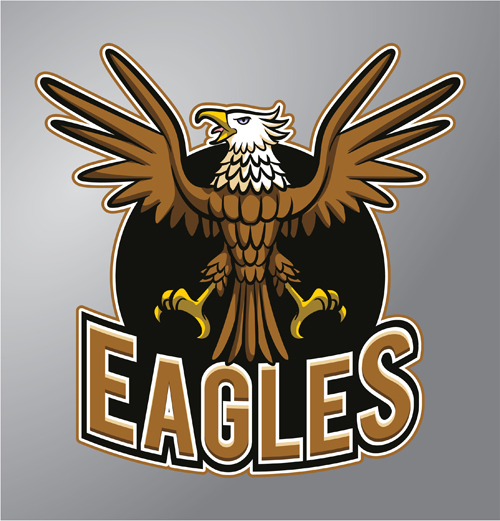 Eagles logo vector material 03 logo eagles   