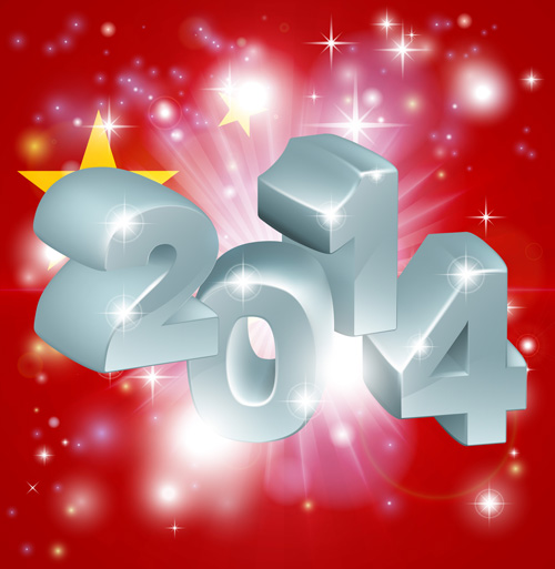 2014 New Year creative design vectors 01 new year creative chinese 2014   