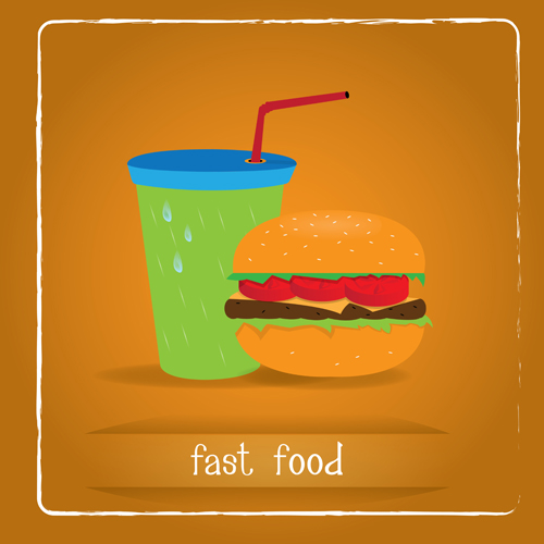 Simlpe fast food poster template vector 09 template Simlpe poster food fast   