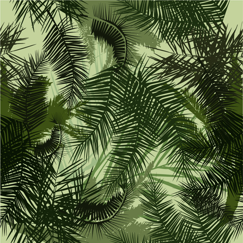 Tropical plant leaves seamless pattern vector 02 tropical seamless plant pattern leaves   