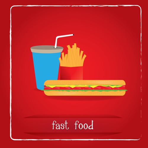 Simlpe fast food poster template vector 22 template Simlpe poster food fast   