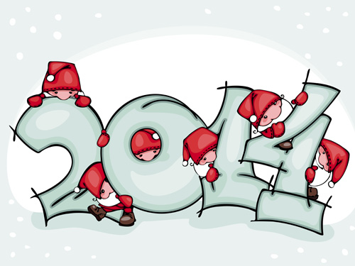 2014 New Year creative design vectors 02 new year creative 2014   