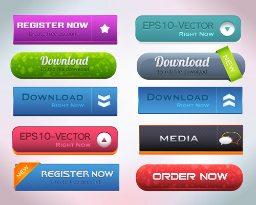 Vector buttons picture web design material 19 web design picture buttons   
