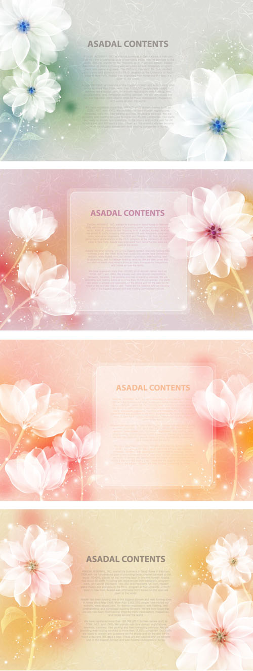 Elegant dream flowers background vector 04 flowers flower elegant Dream flower dream background vector background   
