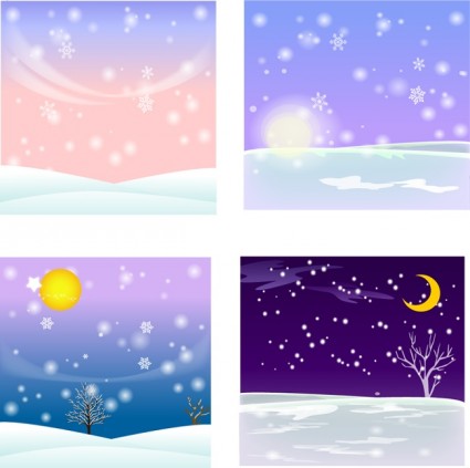 Elements ofSnow Background design elements vector snow background   