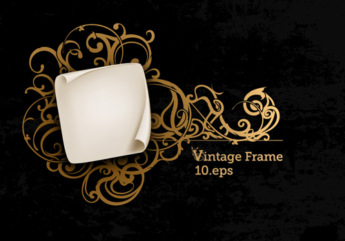 Vintage style Luxury Frame vector set 03 Vintage Style vintage luxury frame   