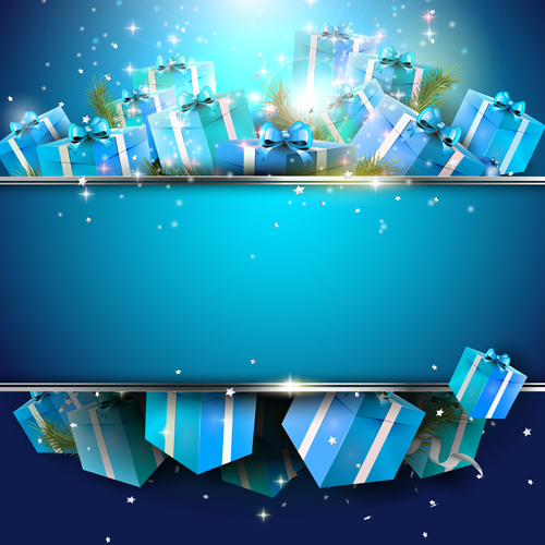 luxury blue christmas gift boxs background luxury gift christmas Boxs blue background   