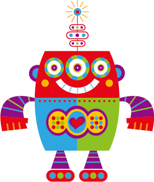 Cute cartoon robot colored vector set 19 robot colored cartoon   