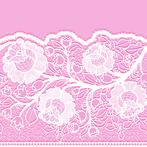 Pink background with white Lace vector material 02 material lace vector lace background   