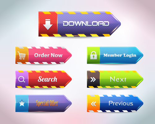 Vector buttons picture web design material 20 web design picture buttons   
