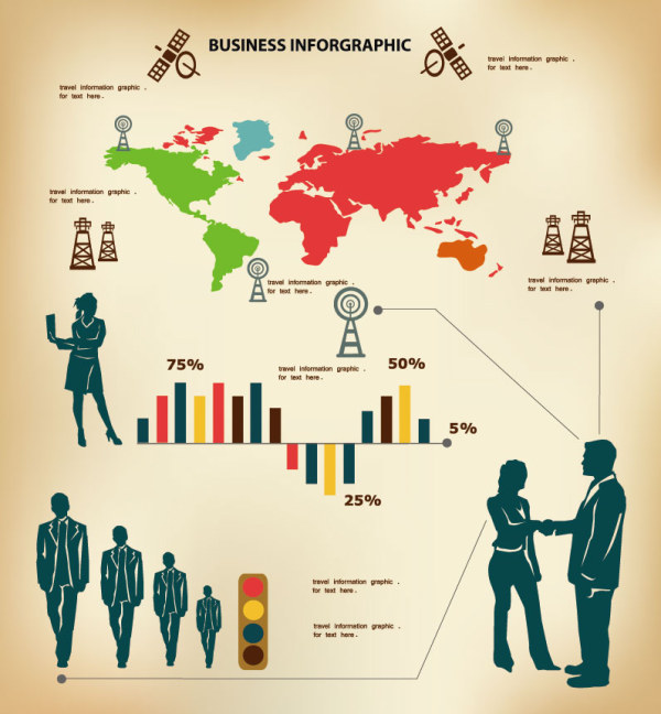 Business People with Business infographics design vector 01 people infographics infographic business   