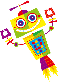 Cute cartoon robot colored vector set 02 robot colored cartoon   