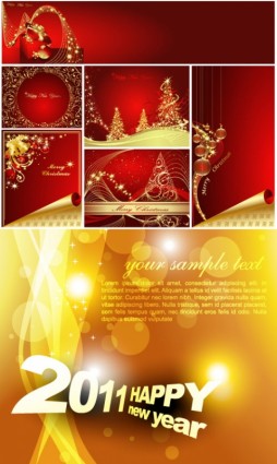 Vector set of christmas shiny background material 04 shiny holiday christmas beautiful background   