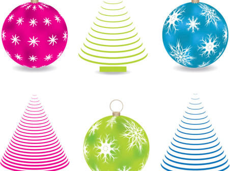 Abstract Christmas tree balls vector vector tree christmas balls abstract   