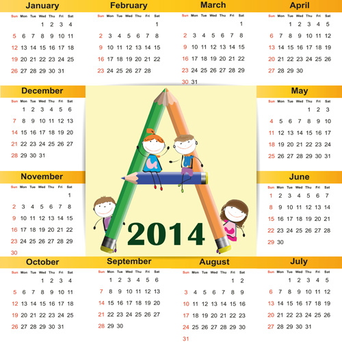 Calendar 2014 vector huge collection 85 Huge collection collection calendar 2014   