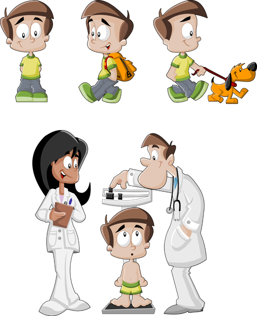 lovely children cartoon styles vector 01 styles lovely children cartoon   