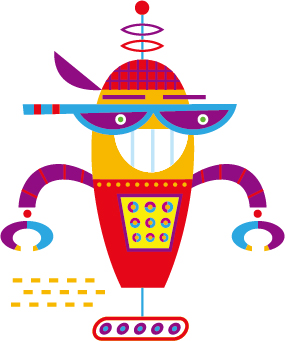 Cute cartoon robot colored vector set 11 robot colored cartoon   