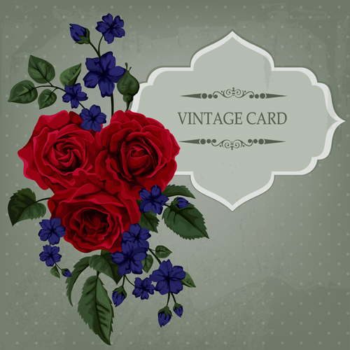 Beautiful flower with exquisite card vector 07 flower exquisite card beautiful   