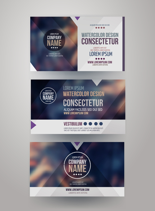 Blurred corporate business cards template vector 04 template business cards business card business blurred   