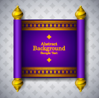 Arabic style scroll background vector 04 scroll background vector background arabic   