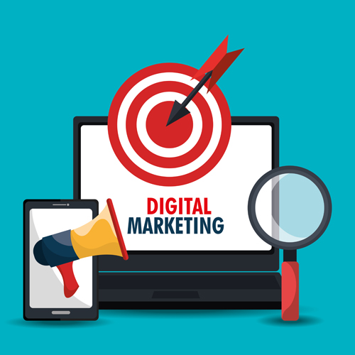 Digital marketing infographics vector material 01 material marketing infographic digital   