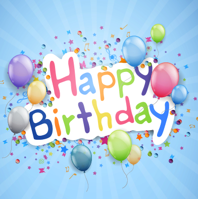 Happy birthday background with balloon vector happy birthday happy balloon background   