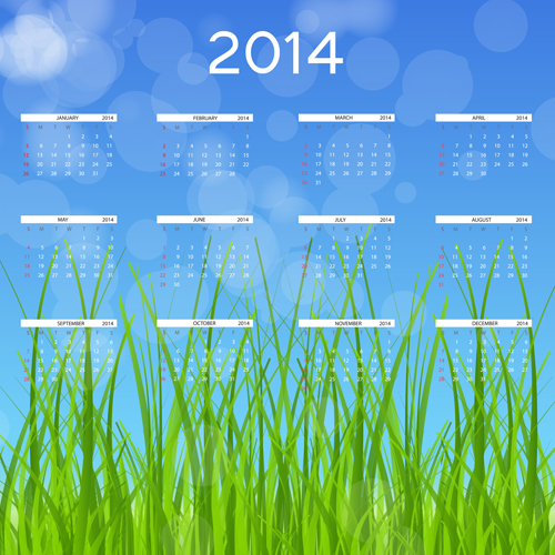 2014 new year calendar design vector 03 vector illustration new year illustration calendar   