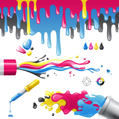 Bright paints colors design vector 05 Paints paint colors color bright   