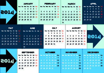 Calendar 2014 vector huge collection 90 Huge collection collection calendar 2014   