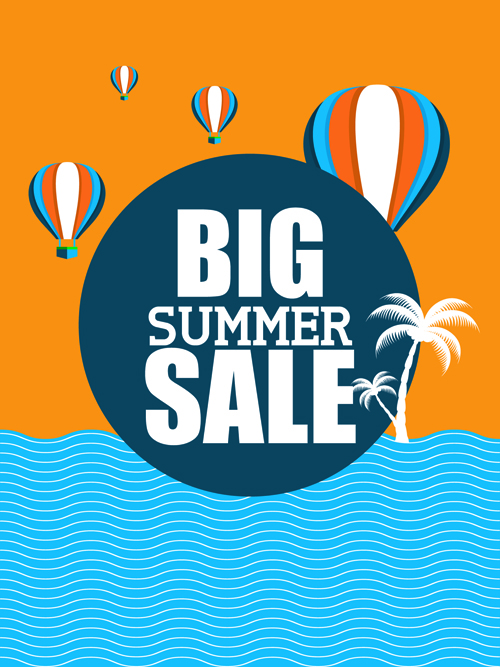 Flyer sale summer holidays vector material 01 summer material holidays flyer   