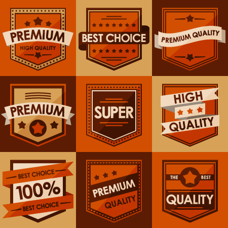 Best retro sales labels vector set 04 sales Retro font labels   