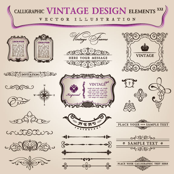 vintage Classic Borders vector 06 vintage borders   