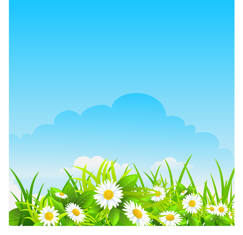 Blue sky with nature vector background vector 03 Vector Background sky nature blue background vector background   