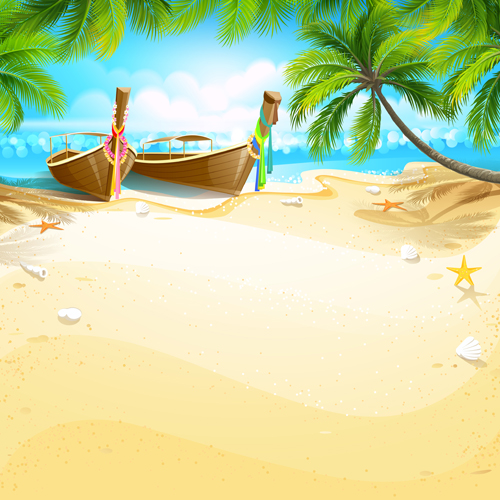 Tropical islands holiday background design vector 02 tropical holiday background design background   