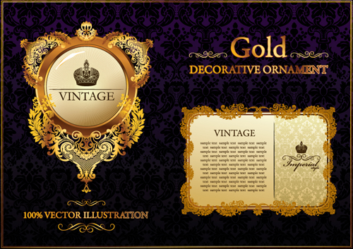 Vintage style Luxury Frame vector set 02 Vintage Style vintage luxury frame   