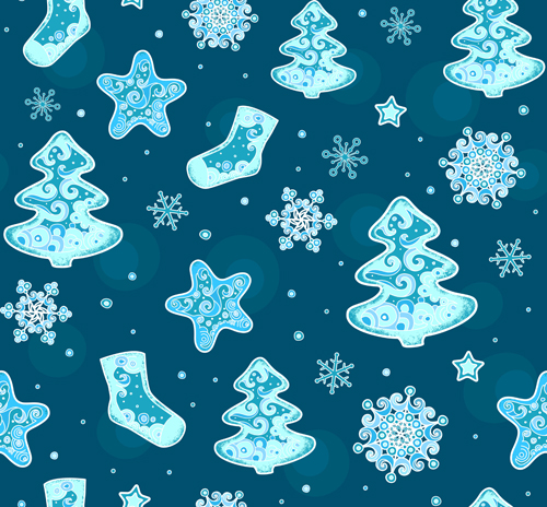 Pattern christmas elements seamless vector 04 seamless pattern elements christmas   