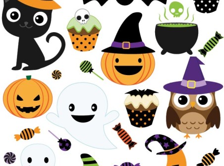 Vector happy Halloween icons design elements vector icons happy halloween free elements design   