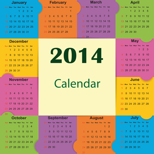 Best Calendars 2014 design elements vector 05 year Me elements element calendars calendar best 2014   
