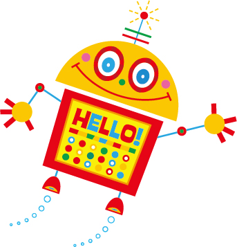 Cute cartoon robot colored vector set 15 robot colored cartoon   