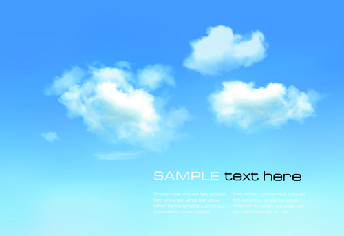 White Clouds with Blue Sky vector 06 white clouds sky clouds cloud blue   