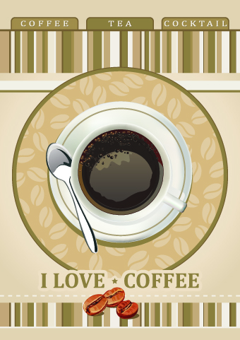 I love coffee theme poster design vector 01 poster design poster coffee   