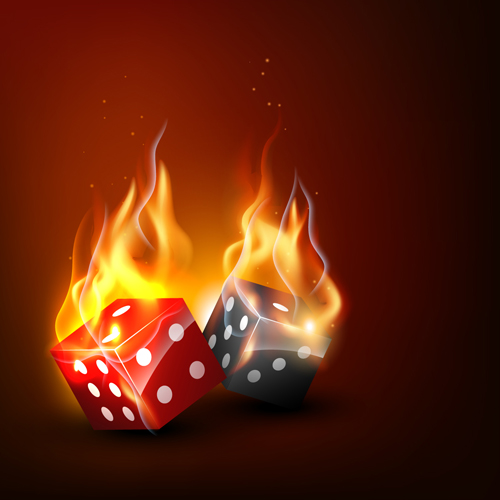 Flame elements Casino cards vector graphics 04 flame elements element casino cards card   