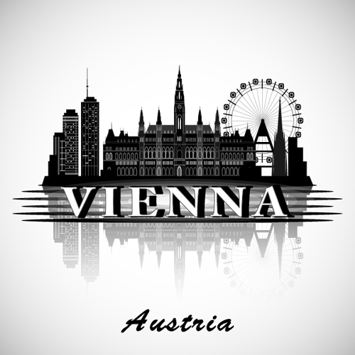 Vienna city background vector Vienna city background   