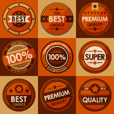 Best retro sales labels vector set 03 sales Retro font labels   